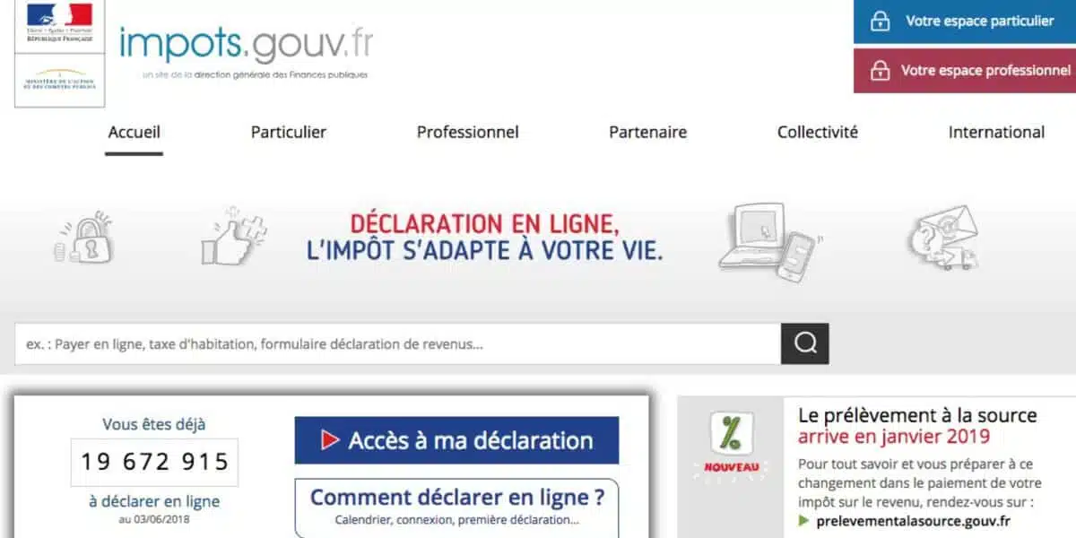 déclaration d’impôts 2021 en ligne