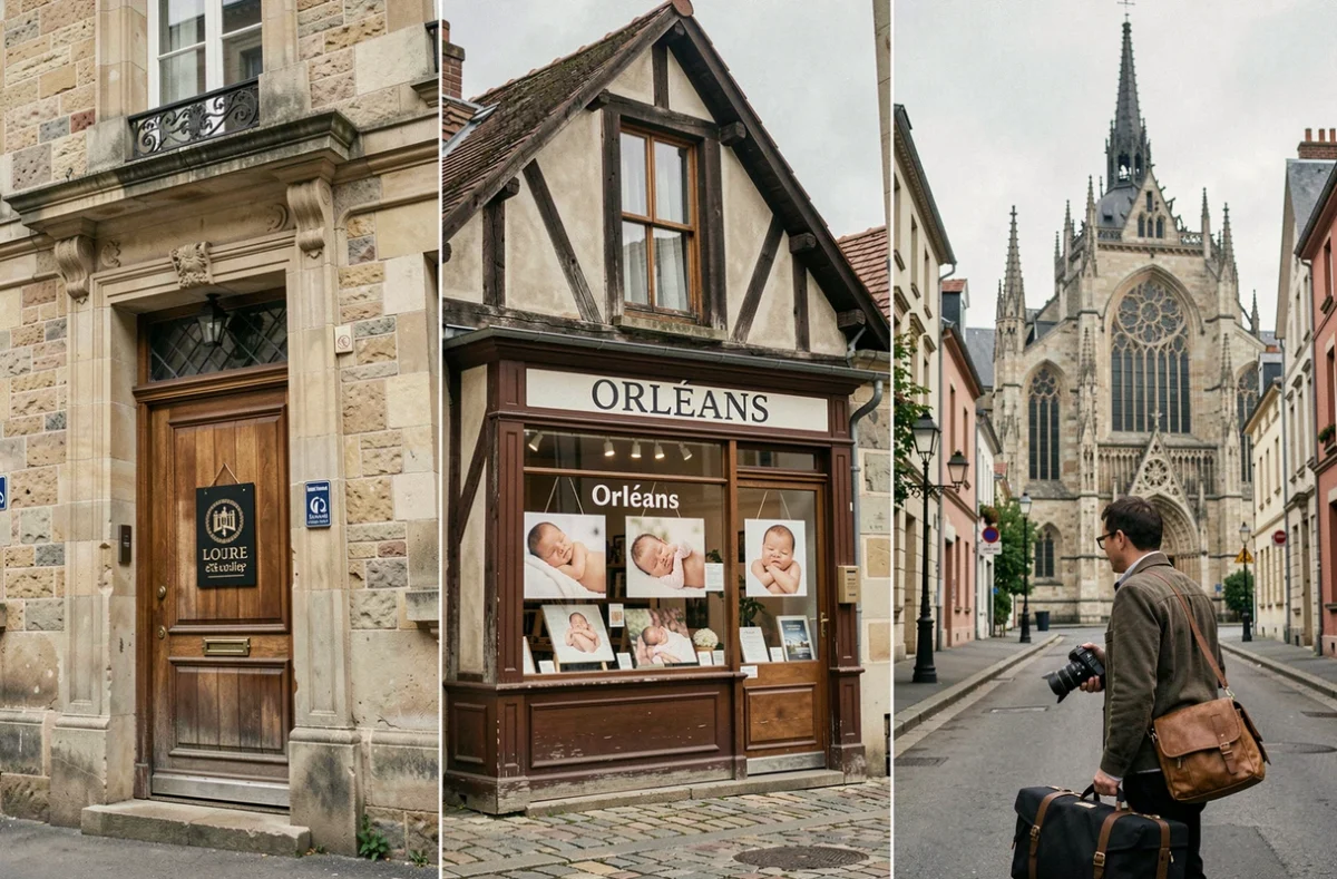 Carte des photographes naissance répartis dans les départements de Tours, Orléans et Bourges en Centre-Val de Loire
